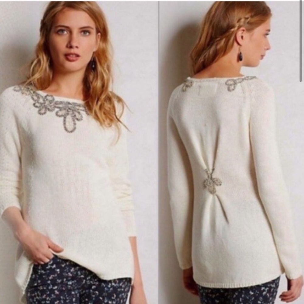 Anthropologie Angel Of The North Bobine Sweater